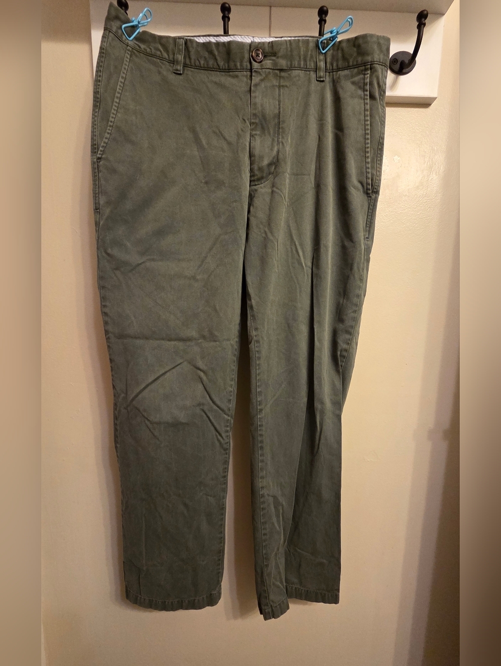 Southern Tide Men's Skipjack Chino Pants Olive Green Pima Cotton Modal 34x30